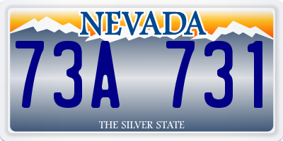 NV license plate 73A731