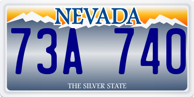 NV license plate 73A740