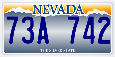 NV license plate 73A742