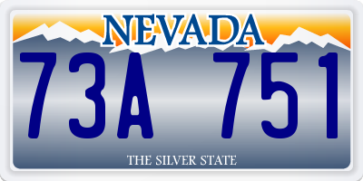 NV license plate 73A751