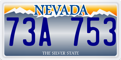 NV license plate 73A753