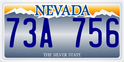 NV license plate 73A756