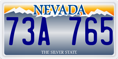 NV license plate 73A765