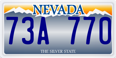 NV license plate 73A770