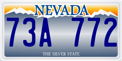 NV license plate 73A772
