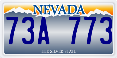 NV license plate 73A773