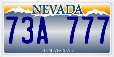 NV license plate 73A777