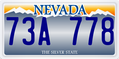 NV license plate 73A778