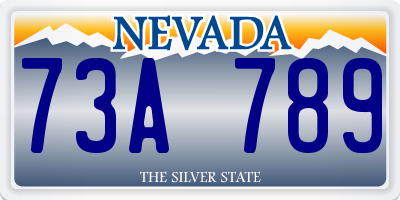 NV license plate 73A789