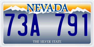 NV license plate 73A791