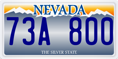 NV license plate 73A800