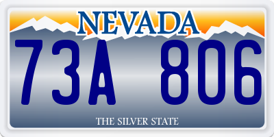 NV license plate 73A806