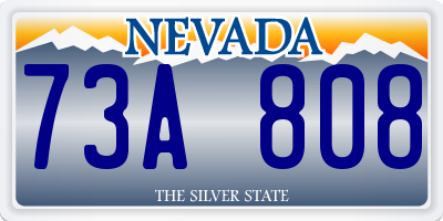 NV license plate 73A808