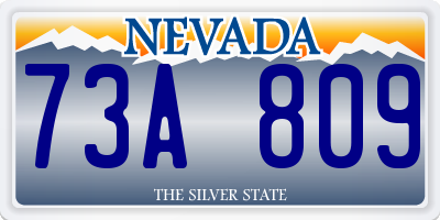 NV license plate 73A809