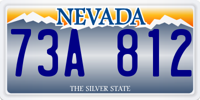 NV license plate 73A812