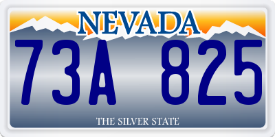 NV license plate 73A825