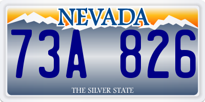 NV license plate 73A826