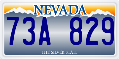 NV license plate 73A829
