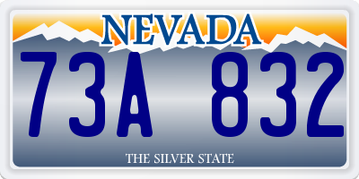 NV license plate 73A832