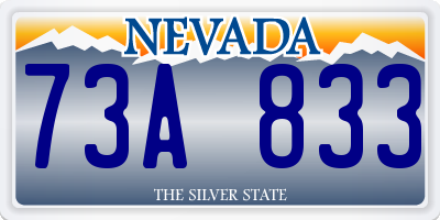 NV license plate 73A833