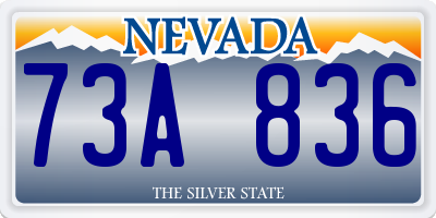 NV license plate 73A836