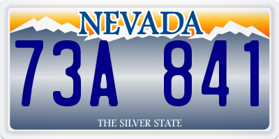 NV license plate 73A841