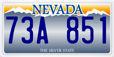 NV license plate 73A851