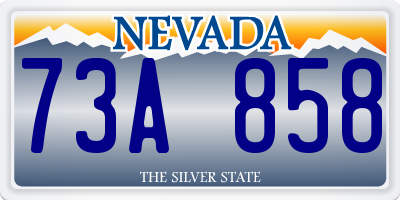 NV license plate 73A858