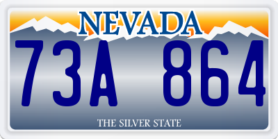 NV license plate 73A864