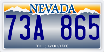 NV license plate 73A865