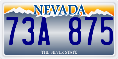 NV license plate 73A875