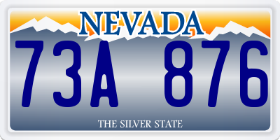 NV license plate 73A876