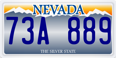 NV license plate 73A889