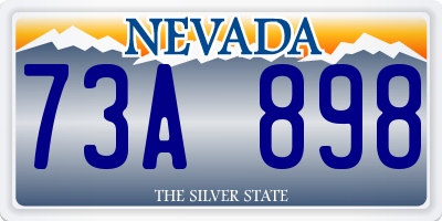 NV license plate 73A898