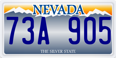 NV license plate 73A905