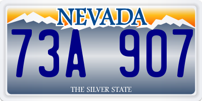 NV license plate 73A907
