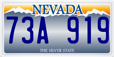 NV license plate 73A919