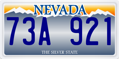 NV license plate 73A921