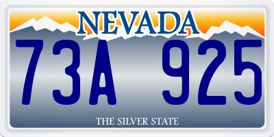 NV license plate 73A925