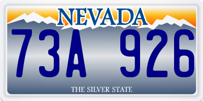 NV license plate 73A926