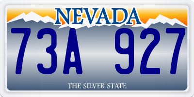 NV license plate 73A927