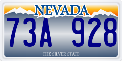 NV license plate 73A928