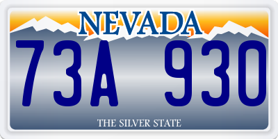 NV license plate 73A930