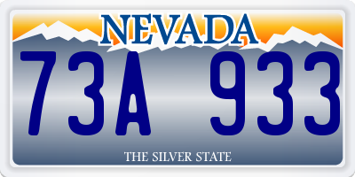 NV license plate 73A933