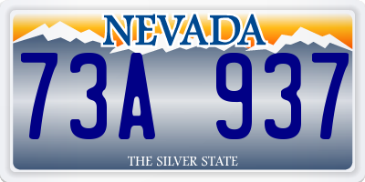 NV license plate 73A937