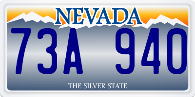 NV license plate 73A940