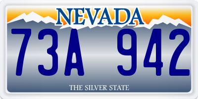 NV license plate 73A942