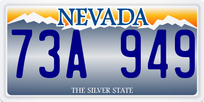 NV license plate 73A949