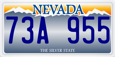 NV license plate 73A955