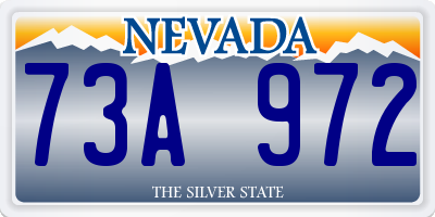 NV license plate 73A972